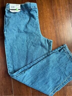 Vtg White Stag Denim Jeans Womens Elastic Waist Pull On NWT Deadstock Blue 14P